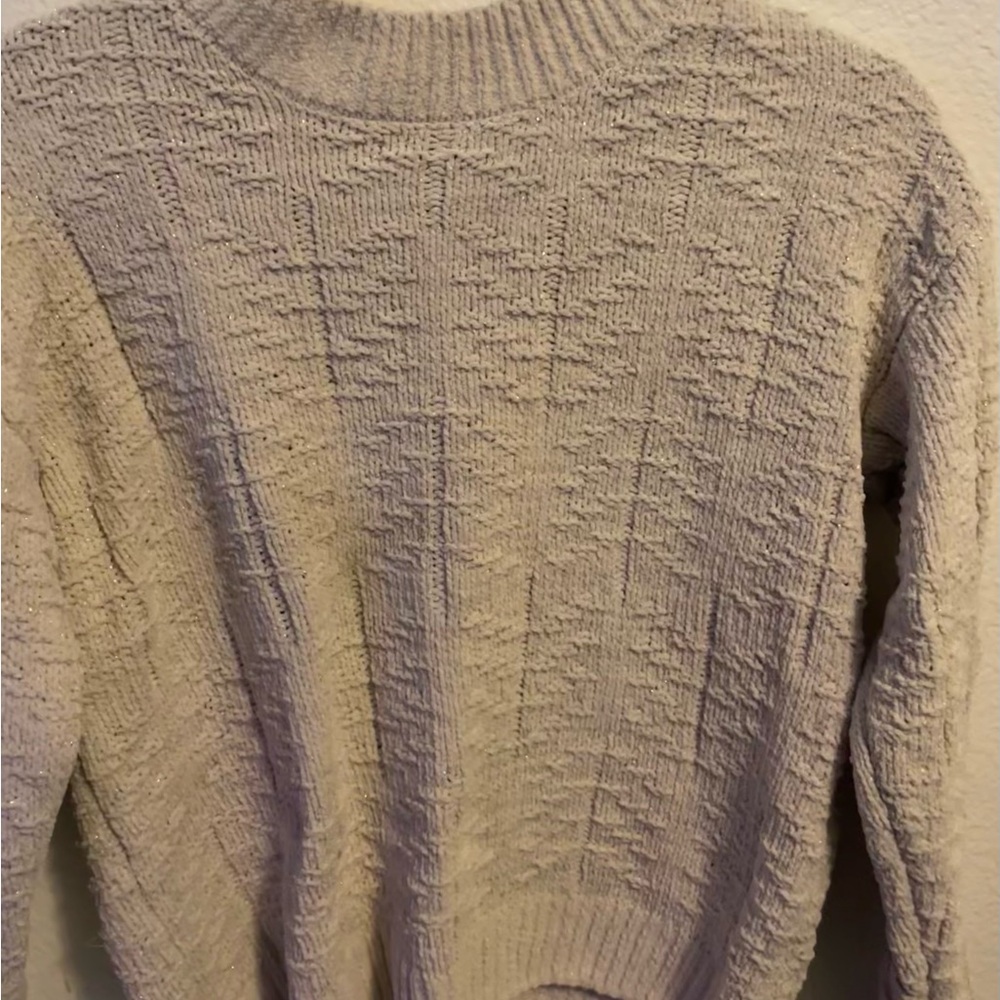 Weatherproof Cream Textured Knit Crew Neck Sweater